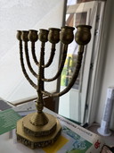 Candelabro vintage in rame bronzato