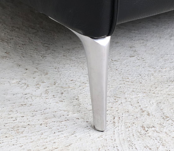 Image 1 of Divano Leolux Mayon in pelle nera da 2,5 posti