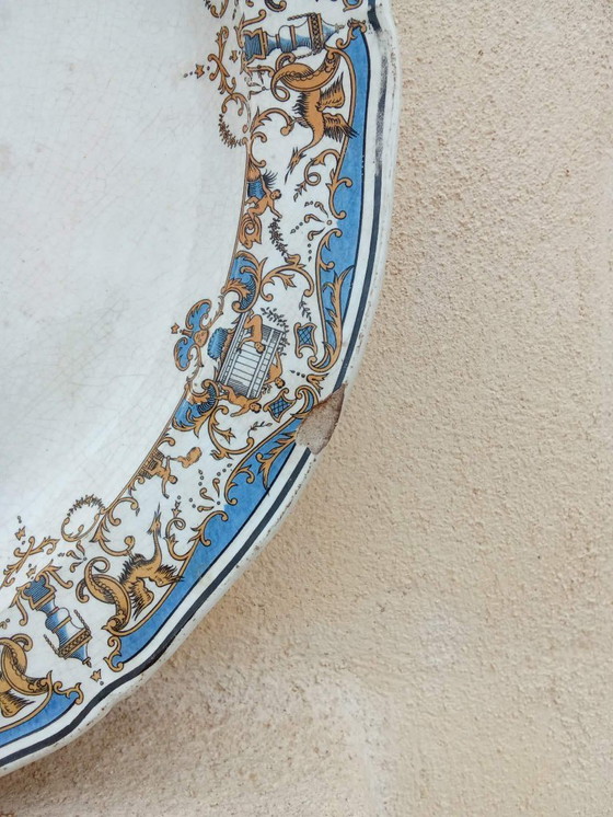 Image 1 of Earthenware dish: Gien, 19th century