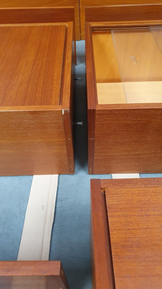 Image 1 of vintage wall unit deens modules teak 60s