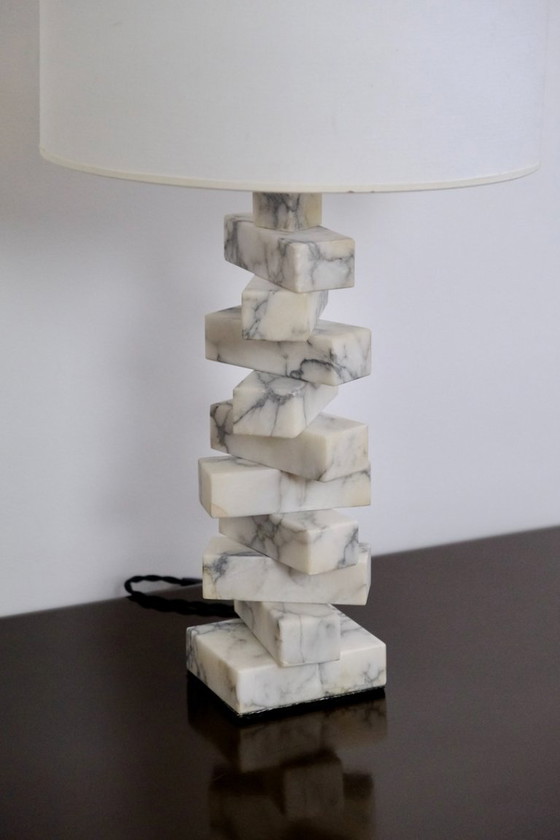 Image 1 of 1970s marble lamp