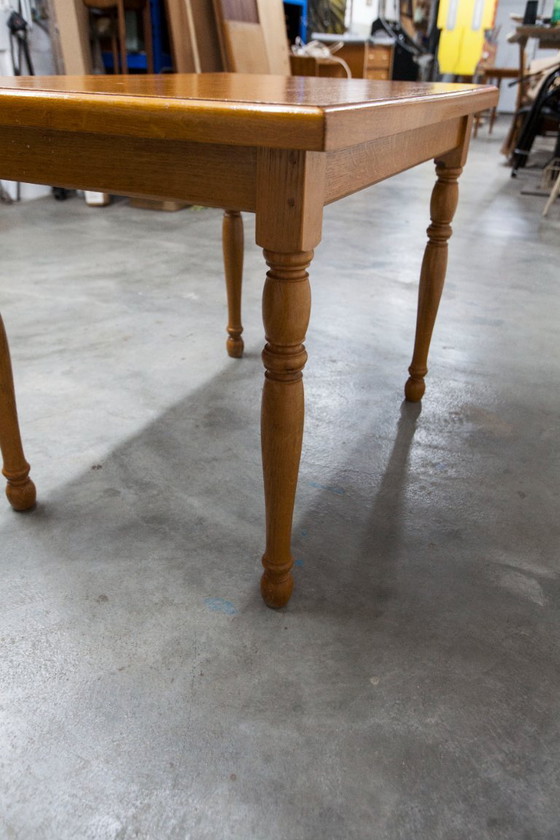 Image 1 of Rustic 1960s table, honey color, 100x70cm, Height 74cm