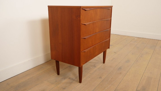 Image 1 of Cassettiera danese vintage a 4 cassetti in teak