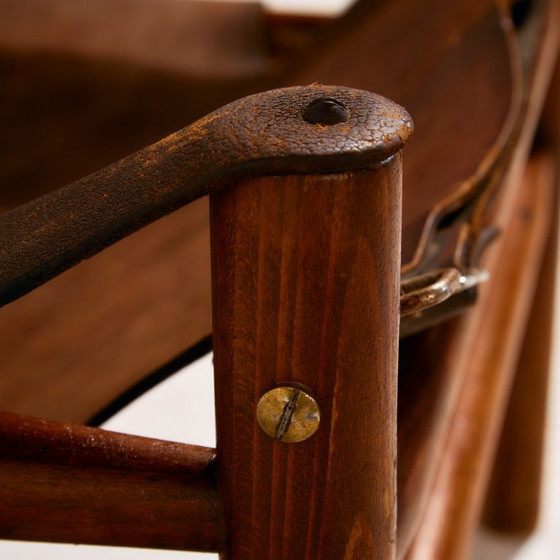 MK10957 Hongaarse kalfslederen loungestoel, Fauteuils, Metaal, Leer, Bruin, Vintage (foto 6 van 26)