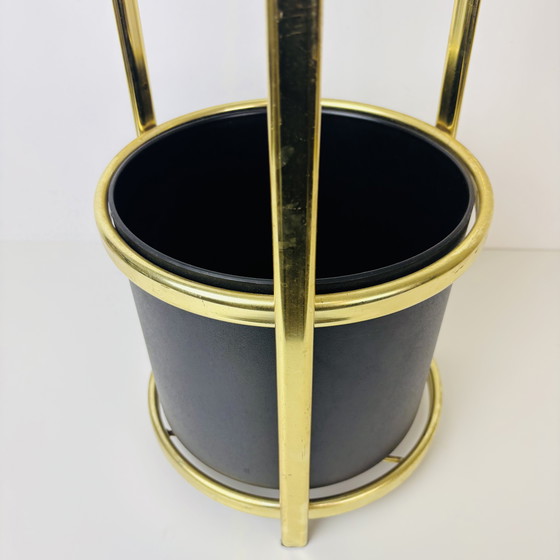 Image 1 of Porte-parapluie Ypma « Charme » en plastique doré et noir