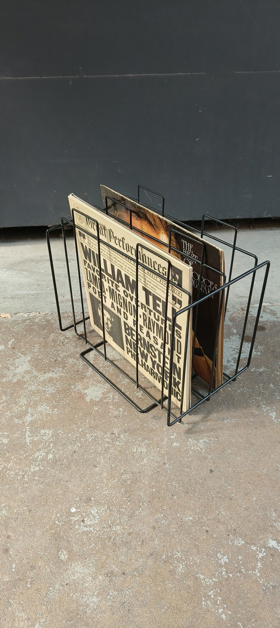 Image 1 of Draadstaal Minimalistisch Vintage Retro Jaren 60 Platenhouder