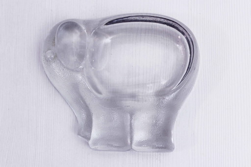 Elephant Shaped Vintage Glass Pocket Scoop