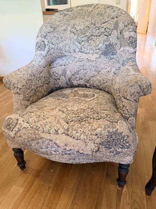 Paire de fauteuils classiques (Napoléon III et Louis XV) – Wood, Textile (photo 2 of 5)
