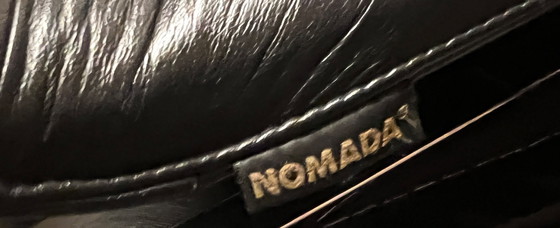 Image 1 of Vintage zwartleren eetkamerstoelen | prachtige staat  