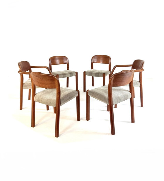 Image 1 of 6 sedie da pranzo vintage danesi, EMC Møbler '80