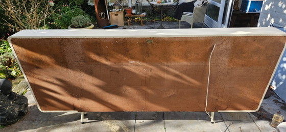 Vintage alert! Midcentury Space Age headboard with 70s Auping bed frame, Bedroom accessories, Metal, Wood (photo 17 of 48)