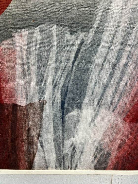 Image 1 of Artwork, Painting, Setting Sun, Painted On Jute, 1980's