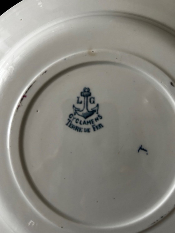 Image 1 of 13 Louis Graves Terre de Fer Cyclamen Soup Plates