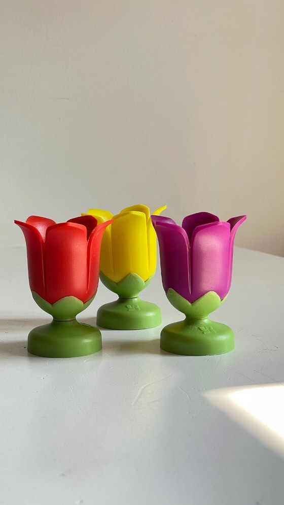 Image 1 of Vintage Tulip Egg Cups