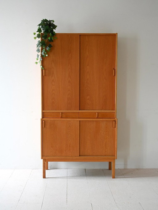 Vintage Scandinavian oak bookcase by Bodafors