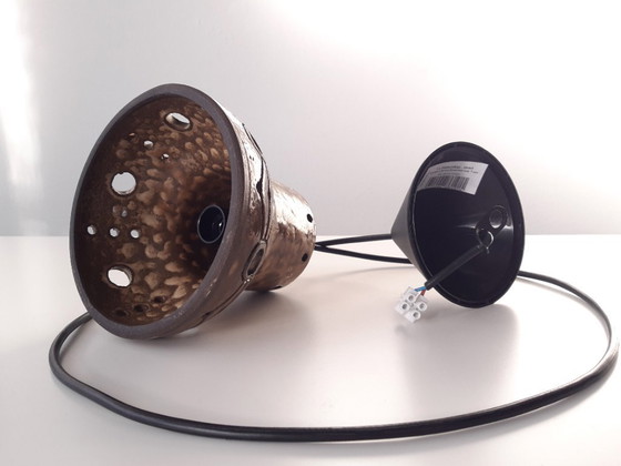 Image 1 of Hannie Mein Vintage Ceramic Pendant Lamp, Earthenware MCM Lamp, Ceramic Retro Lamp