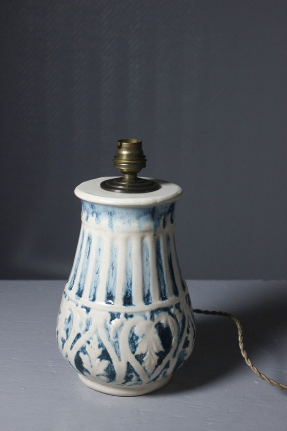 Base per lampada in ceramica Art Déco vintage con decorazione a forma di pianta, anni '50 – Lampade da tavolo (photo 3 of 10)