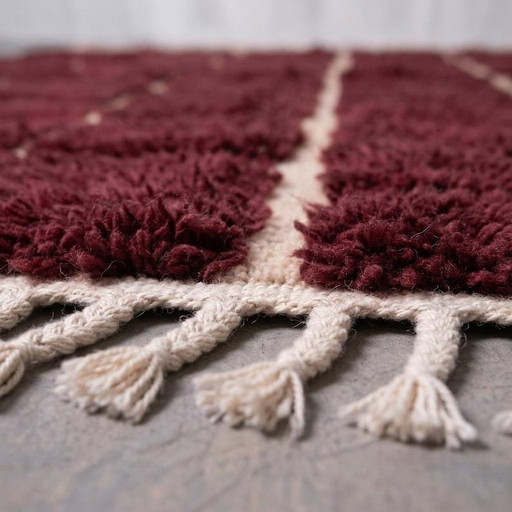 Tapis en laine pure fait main traditionnelle bordeaux 1,5/2,5 m – Ahrend, vloerkleden en tapijten, Wool (photo 2 of 8)