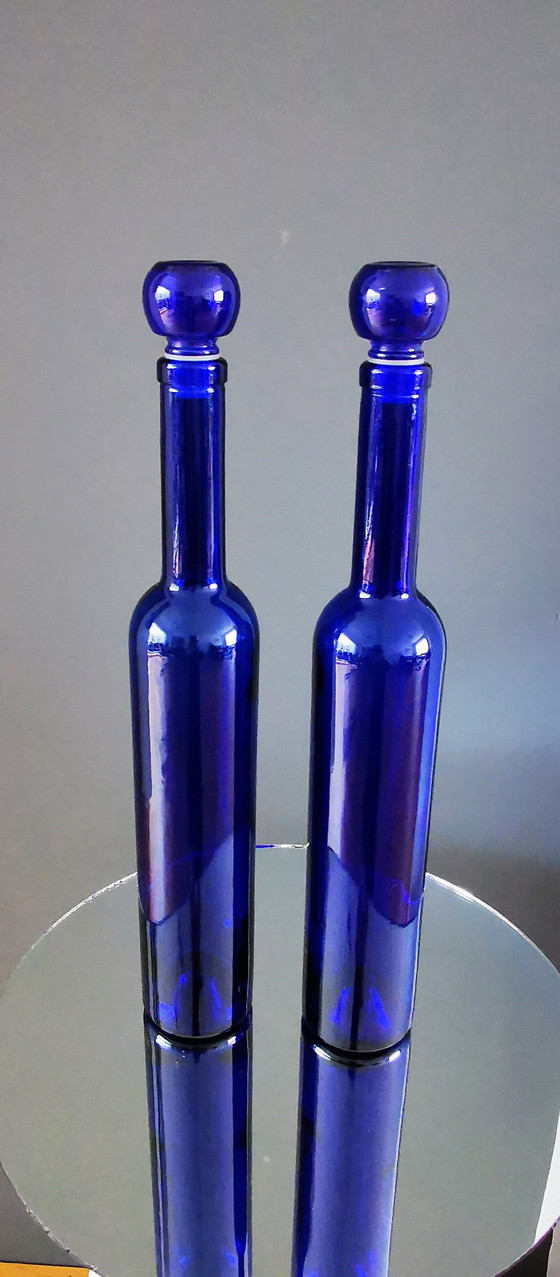 Image 1 of Bouteilles/carafes en verre cobalt