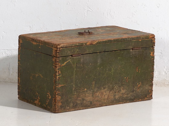Petit coffre ancien vert (c.1920) #4 – Armoires de rangement, Rustic (photo 23 of 28)