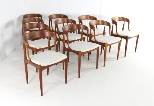 Set 10 Johannes Andersen voor Uldum mobelfabrik stoelen vintage