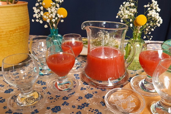 Image 1 of Pavel Hlava für Bohemia Crystalalex - Modell Gina- kleine Weingläser im 6er-Set mit schwerem Glasausgießer