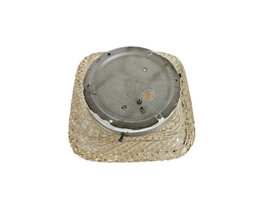 Image 1 of Glashutte Limburg - Tynell stijl - plafonniere - amber - 3e kwart 20e eeuw