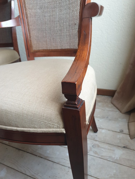 Image 1 of 4 exclusive cherry wood dining armchairs