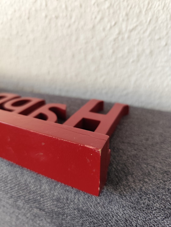 Image 1 of Großer Holzschriftzug rot 53 cm dekorativ USA Deko zum Aufstellen