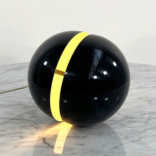 Black Sphera Table Lamp by Andrea Modica for Lumess, 1970s