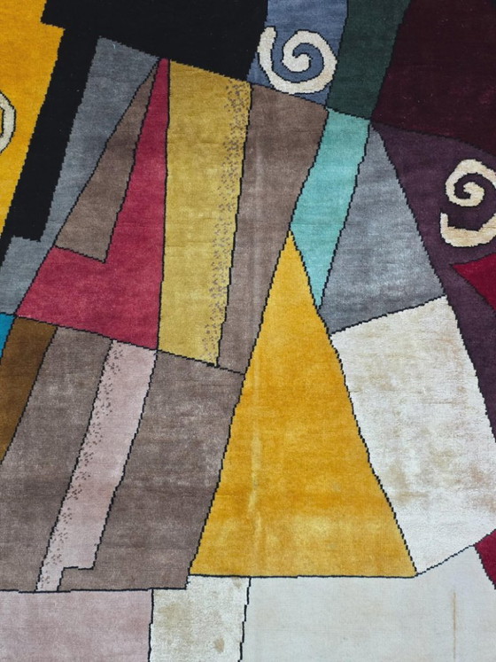 Alfombra cubista de Auguste Herbin – Mezcla de lana y seda anudada a mano (260 x 200 cm) – Cotton (photo 9 of 9)