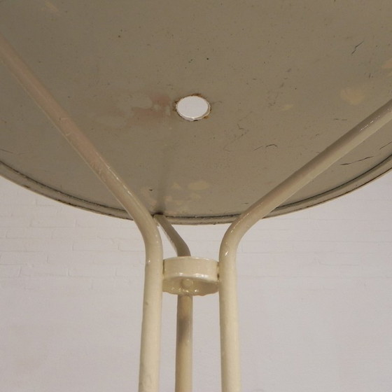 Bistro table with cast iron legs and round steel top, 1930s – Dining tables (photo 18 of 22)