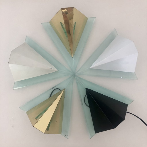 5x vintage triangle wall lamp post modern
