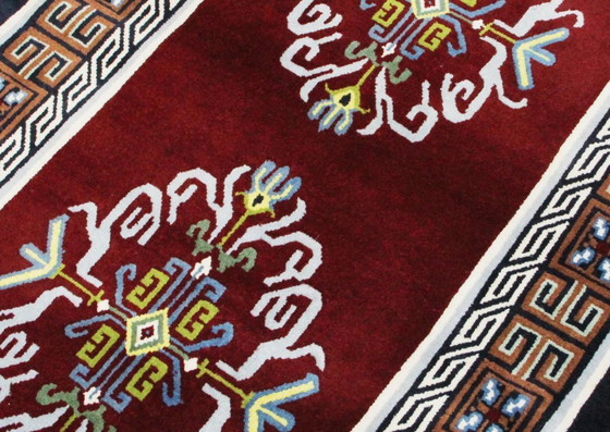Image 1 of Original Hand-Knotted Old Chinese Peking Art Modern Rug 190 x 90 cm