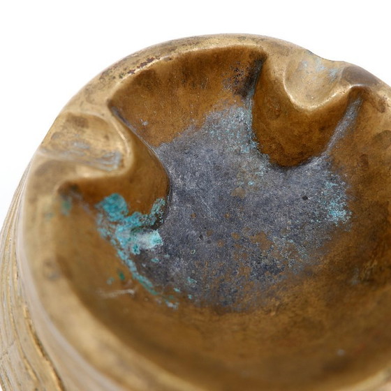 Image 1 of Posacenere in bronzo dorato a forma di zampa di elefante, anni '70