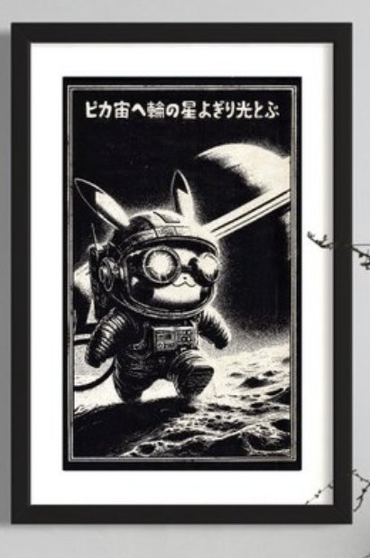 Kunstwerk Pikachu (Pokemon) Space Voyage