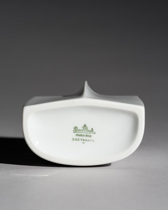 Image 1 of Rosenthal Studio-Line “Owl” Vase Duo Wolf Karnagel Black & White Porcelain