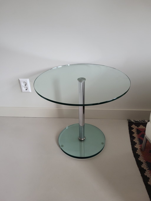 Metaform glass chrome side table