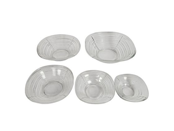 Image 1 of František Pečeny - Sklo Union - Heřmanova - vidrio prensado - cuencos (5) - años 60