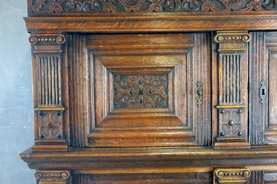 Image 1 of 17th century Dutch pilaster cabinet.