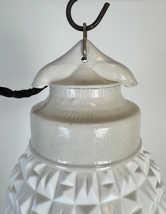 Image 1 of Vintage witte porseleinen hanglamp, jaren 70