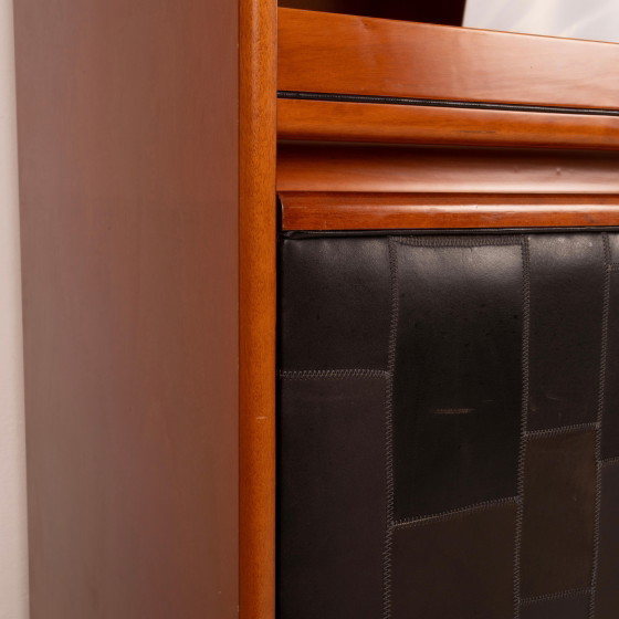 Tito Agnoli 1970 Italienischer Pekari Schwarzer Leder Schrank für Caleido – Schränke, Italian Design (photo 13 of 27)