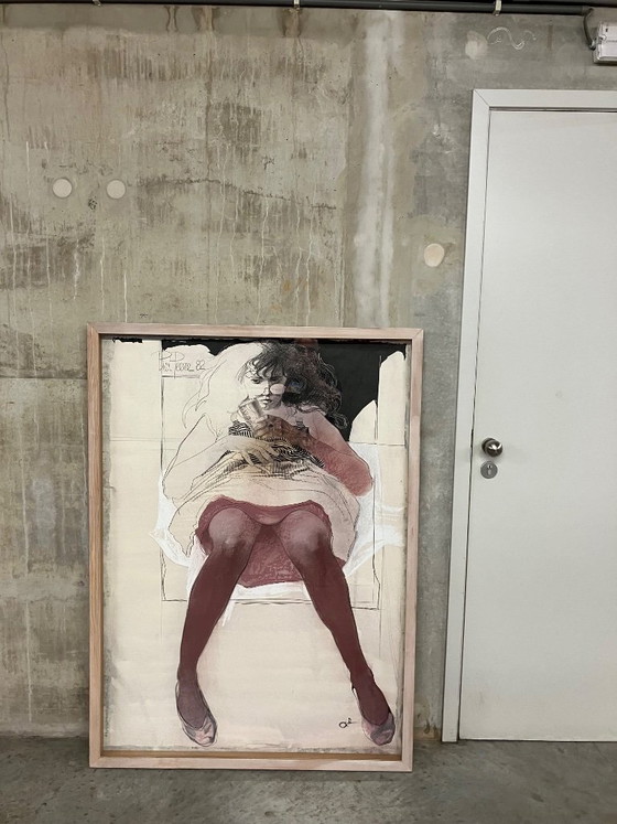 🇧🇪 Dipinto "Linde" - PIET PEERE 1982 - 106x145cm – Dipinti e disegni, Carta (photo 3 of 5)