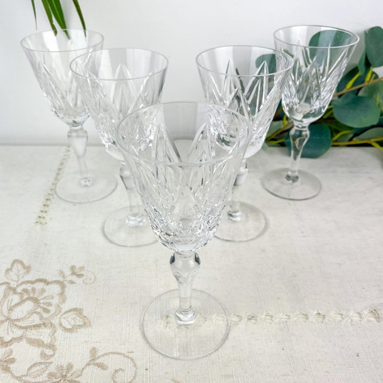 5 Bicchieri d'Acqua York – Stuart Cut Crystal – Lusso Vintage – Bicchieri e caraffe, Klassiek (photo 4 of 10)