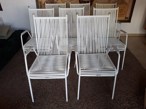 8X Chaises "Spaghetti" De Marque Mauser, 1970