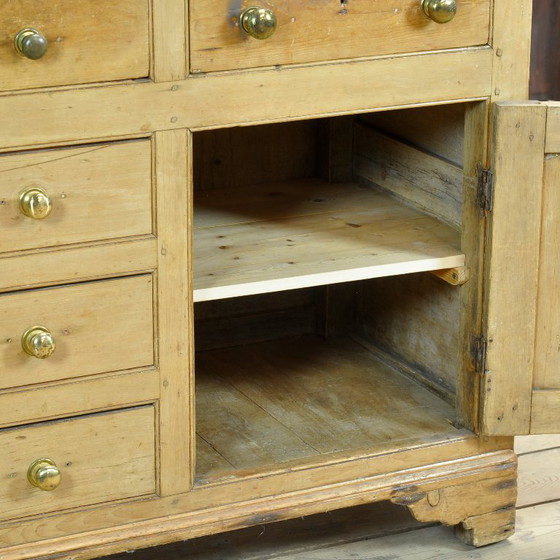 Grenenhouten buffetkast, circa 1850 – Kasten, Wood, Brass, Vintage (photo 5 of 14)