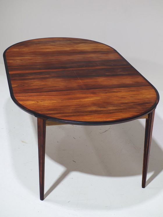 Image 1 of Henry Rosengren Hansen round extendable dining table rosewood