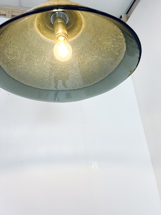 Image 1 of Conical Bubble Glass Pendant Lamp Peill & Putzler