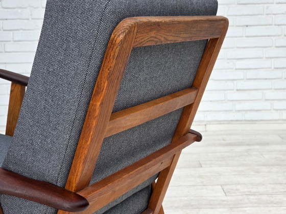 Image 1 of Años 70, pareja de sillones daneses, retapizados, muebles de lana, madera de teca y roble.