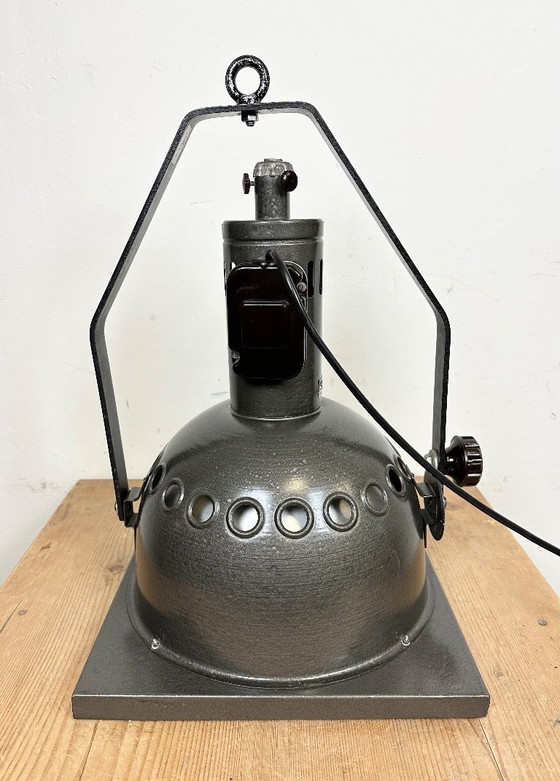 Image 1 of Projecteur de théâtre gris vintage d'Elektrosvit, années 1970